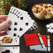 Jeu De Cartes Composition avec grand plan rouge (In Situ)