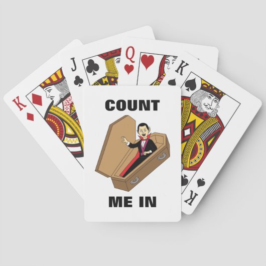 Jeu De Cartes Comptez-Moi Dans Funny Halloween Vampire Pun (dos)