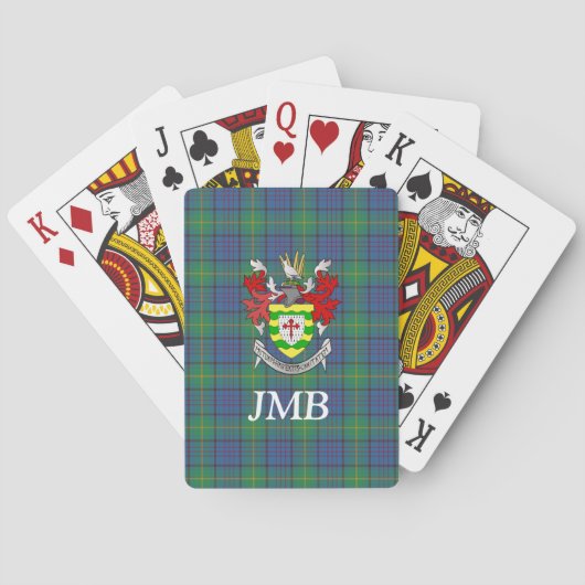Jeu De Cartes Comté d'Irlande Donegal Tartan Monogram (dos)