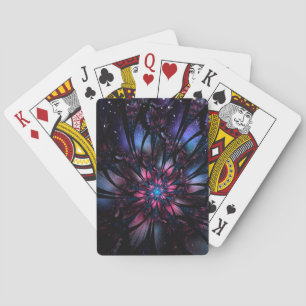 Jeu De Cartes Conception Abstraite des fleurs fractales.