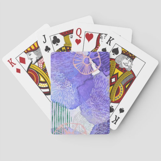 Jeu De Cartes Conception abstraite violette (dos)