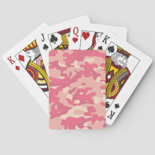 Jeu De Cartes Conception Camo Rose