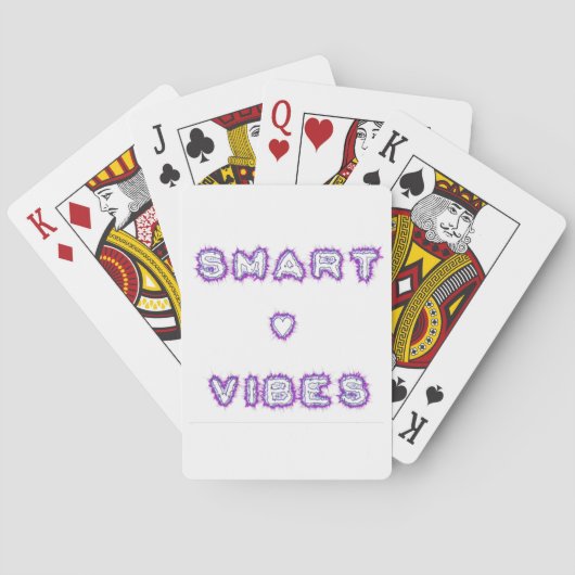 Jeu De Cartes Conception d'art de texte de citation Smart Vibes (dos)