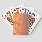 Jeu De Cartes Conception d'automne avec feuilles d'érable et eff (dos)