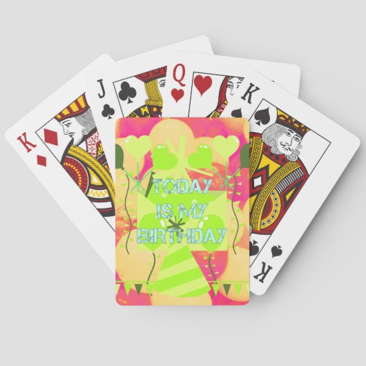 Jeu De Cartes Conception de célébration joyeuse : Aujourd'hui, c (dos)