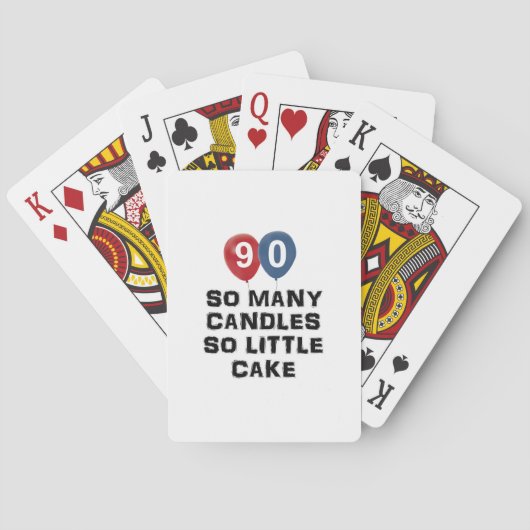 Jeu De Cartes Conception de chandelles de 90 ans (dos)
