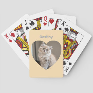 Jeu De Cartes Conception de chat en forme de cœur