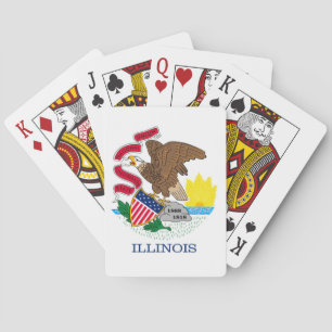 Jeu De Cartes Conception de drapeau d'état de l'Illinois