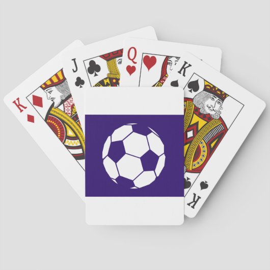 Jeu De Cartes Conception de football bleu (dos)