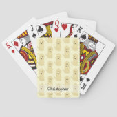 Jeu De Cartes Conception de Goldendoodle jaune sur fond de coule (dos)