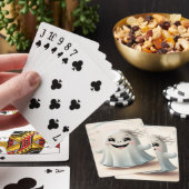 Jeu De Cartes Conception de Halloween d'ami fantomatique adorabl (In Situ)