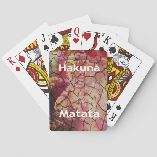Jeu De Cartes Conception de lionceau Hakuna Matata (dos)