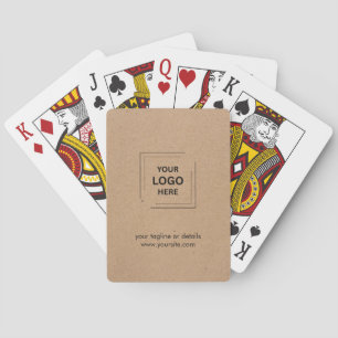 Jeu De Cartes Conception de marque d'entreprise Kraft rustique