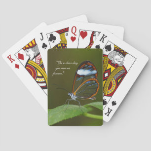 Jeu De Cartes Conception de papillon de Glasswing "temps clair"