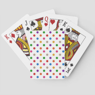Jeu De Cartes Conception de points colorés arc-en-ciel de couleu
