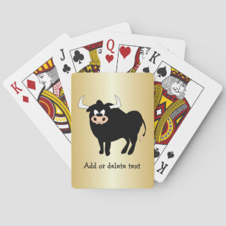 Jeu De Cartes Conception de taureau Fond personnalisé de n'impor