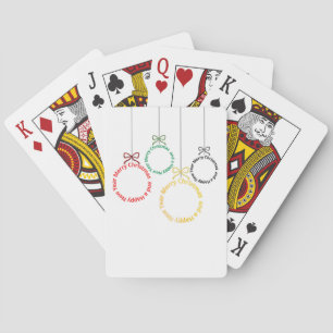 Jeu De Cartes Conception de texte d'ornements de Noël