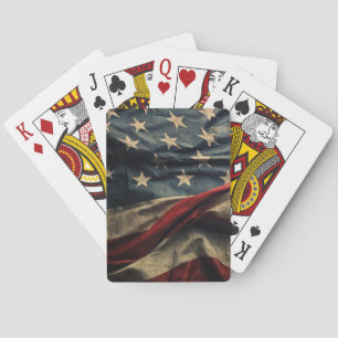 Jeu De Cartes Conception de tissu d'armure de drapeau américain