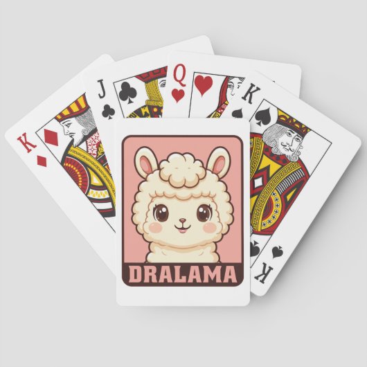 Jeu De Cartes Conception d'illustration de lama mignon (dos)