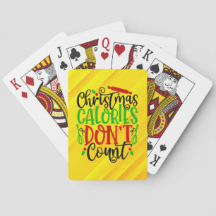 Jeu De Cartes Conception drôle de Noël : les calories ne compten