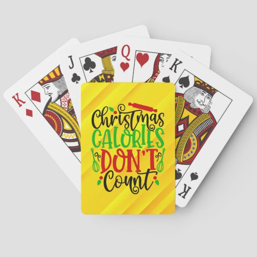 Jeu De Cartes Conception drôle de Noël : les calories ne compten (dos)