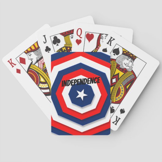 Jeu De Cartes Conception du drapeau américain (dos)