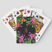 Jeu De Cartes Conception florale monogramme (dos)