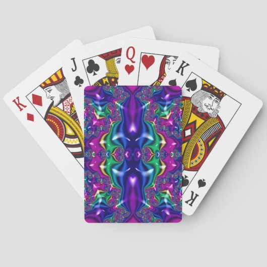 Jeu De Cartes Conception fractale violette ~ (dos)