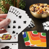 Jeu De Cartes Conception géométrique du style rétro de la mi-ann (In Situ)