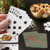 Jeu De Cartes Conception géométrique verte Sagebrush Sud-Ouest (In Situ)
