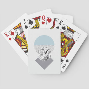 Jeu De Cartes Conception minimaliste de vague et de points
