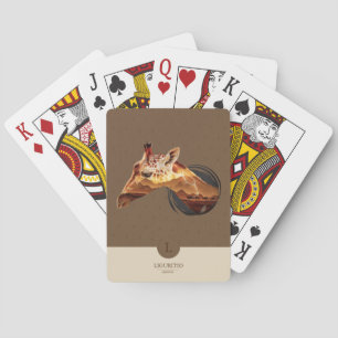 Jeu De Cartes Conception personnalisée de girafe de désert