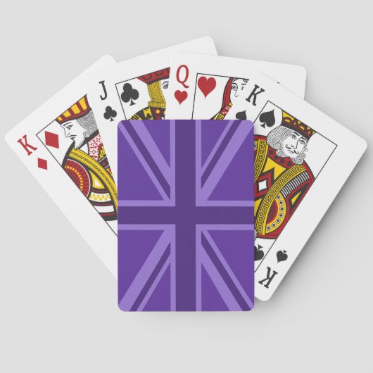 Jeu De Cartes Conception Union Jack violette (dos)