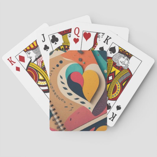 Jeu De Cartes Conçu en coeur (dos)