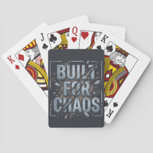 Jeu De Cartes Conçu pour le chaos, typographie en pierre en détr