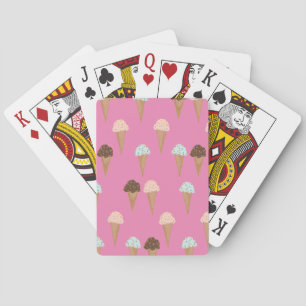 Jeu De Cartes Cones de crème glacée avec Motif Arc-en-ciel