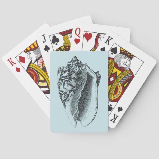 Jeu De Cartes Conque Shell d'Aqua (dos)
