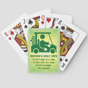 Jeu De Cartes Conseil de golf personnalisé Panier de golf Playeu