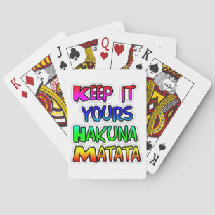Jeu De Cartes Conserver votre Hakuna Matata Art Print