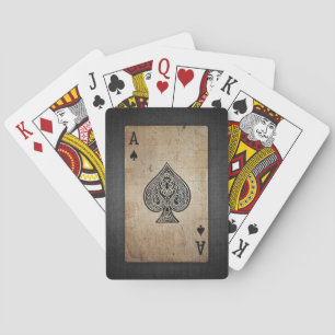 Jeu De Cartes Cool Grunge Retro Poker Artistique Ace De Pique