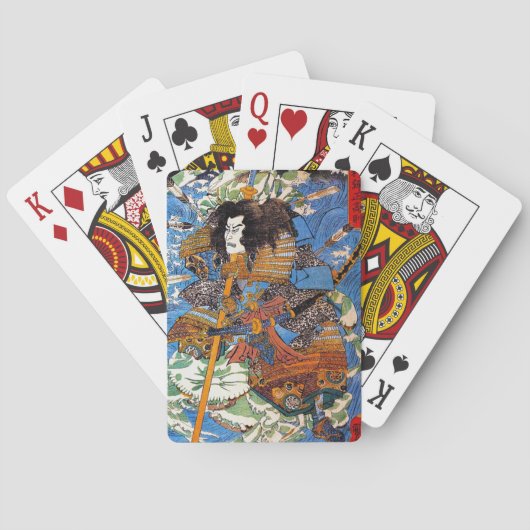 Jeu De Cartes Cool japonais légendaire Samurai Sanin Art guerrie (dos)