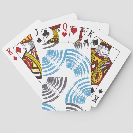 Jeu De Cartes Cool, moderne, bleu abstrait tendance (dos)