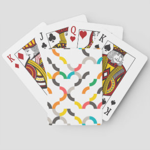 Jeu De Cartes Cool, moderne, coloré, géométrique circulaire tend