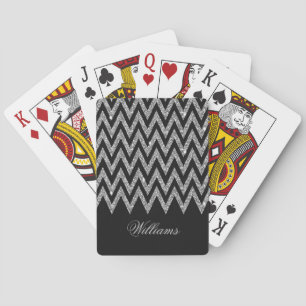 Jeu De Cartes Cool tendance chevron zigzag faux parties scintill