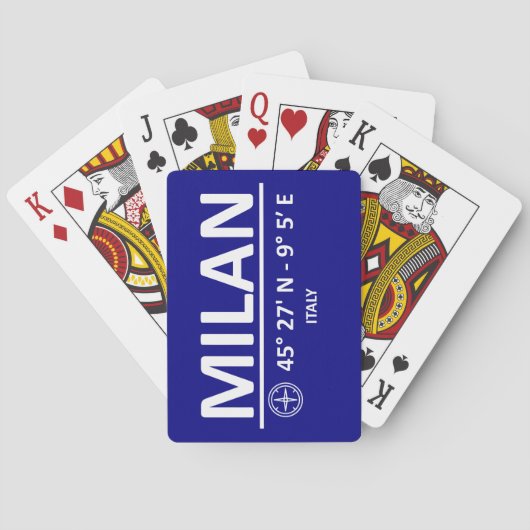 Jeu De Cartes Coordonnées Milan (dos)