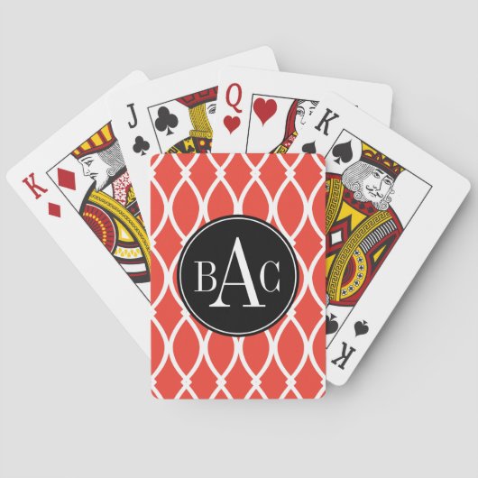 Jeu De Cartes Copie décorée d'un monogramme de Barcelone de (dos)