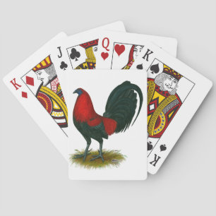 Jeu De Cartes Coq de combat américain : Brun Rouge