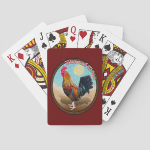 Jeu De Cartes Coq gitan de Key West, lever et briller, ovale vin