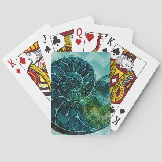 Jeu De Cartes Coque spirale Turquoise (dos)