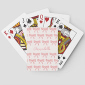 Jeu De Cartes Coquette aux arcs rose et rouge rayé (dos)